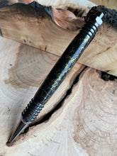 Load image into Gallery viewer, Handmade Pen - Black and Gold Marble Click Rollerball Pen