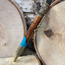 Load image into Gallery viewer, Handmade Pen - Cherry Burl with Nautical Acrylic - Twist