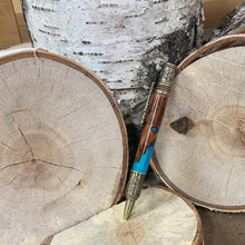 Load image into Gallery viewer, Handmade Pen - Cherry Burl with Nautical Acrylic - Twist