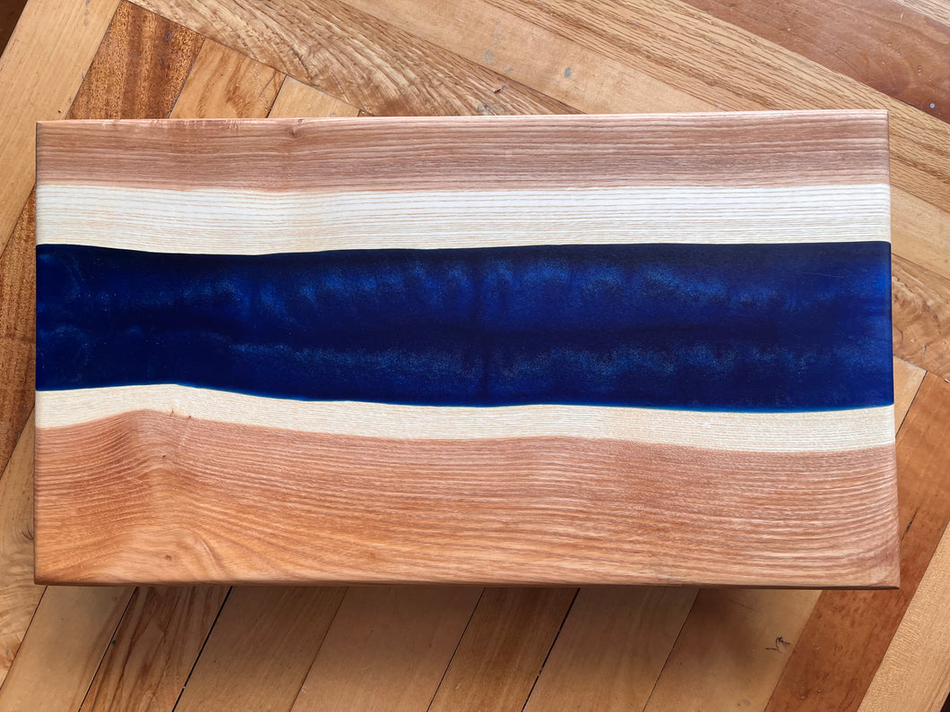 Charcuterie Boards - Wood with Epoxy Swirl River